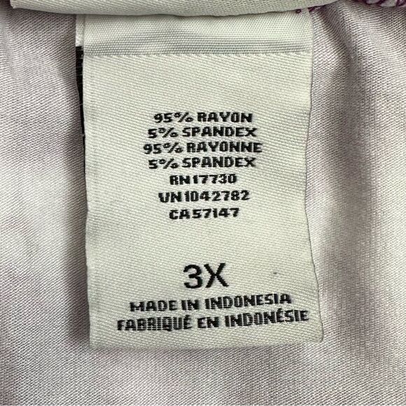 Ava & Viv Boho Purple White Tie Dye Stretchy Maxi Skirt - Picture 9 of 11